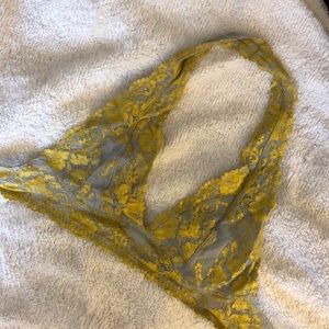 Blue and gold bralette